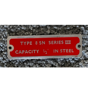 MACHINERY NAME PLATES